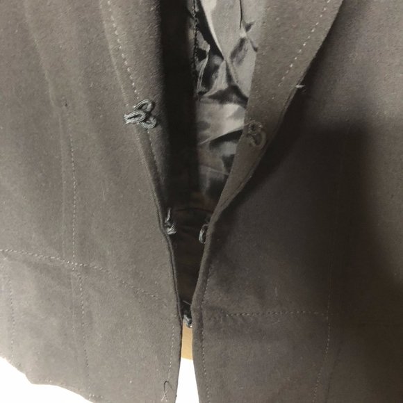 The Limited Womens Black Lapel Notch Neck 3/4 Sleeve Cropped Blazer Size 8 - Picture 3 of 4